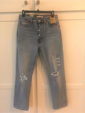 Levi's Light Blue Straight Leg Distressed Women's Jeans